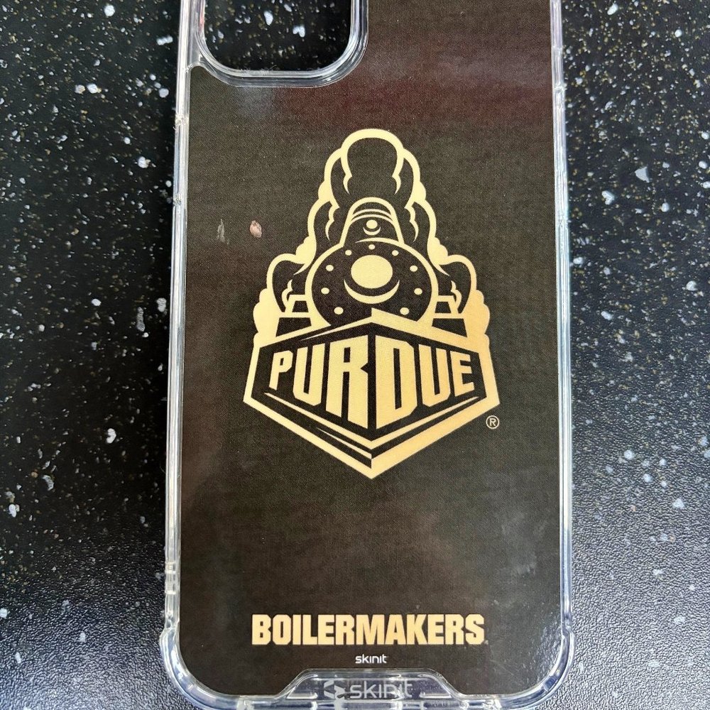 iPhone15 Plus Purdue University Boilermakers Skinit Phone Cover Black Clear
